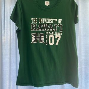 University of Hawaii Russell Athletic Forest Green T-Shirt